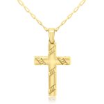 The Sleek & Modern 18K Gold Cross Pendant GC021