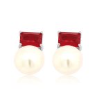 Sterling Silver Pearl Earrings SE177